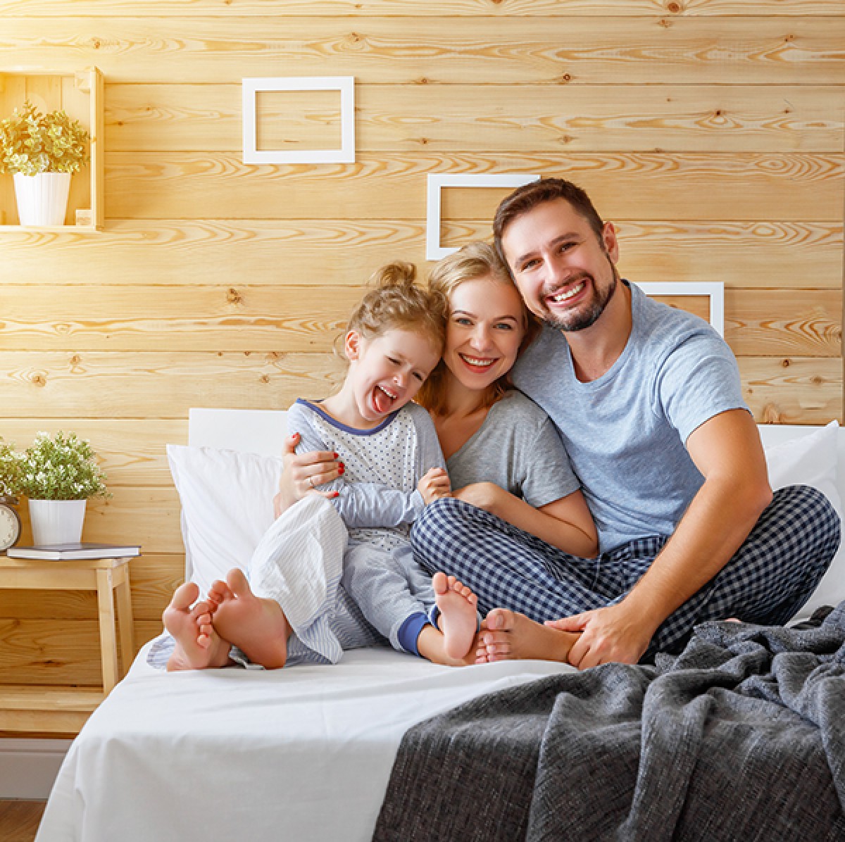 Divorced happy family